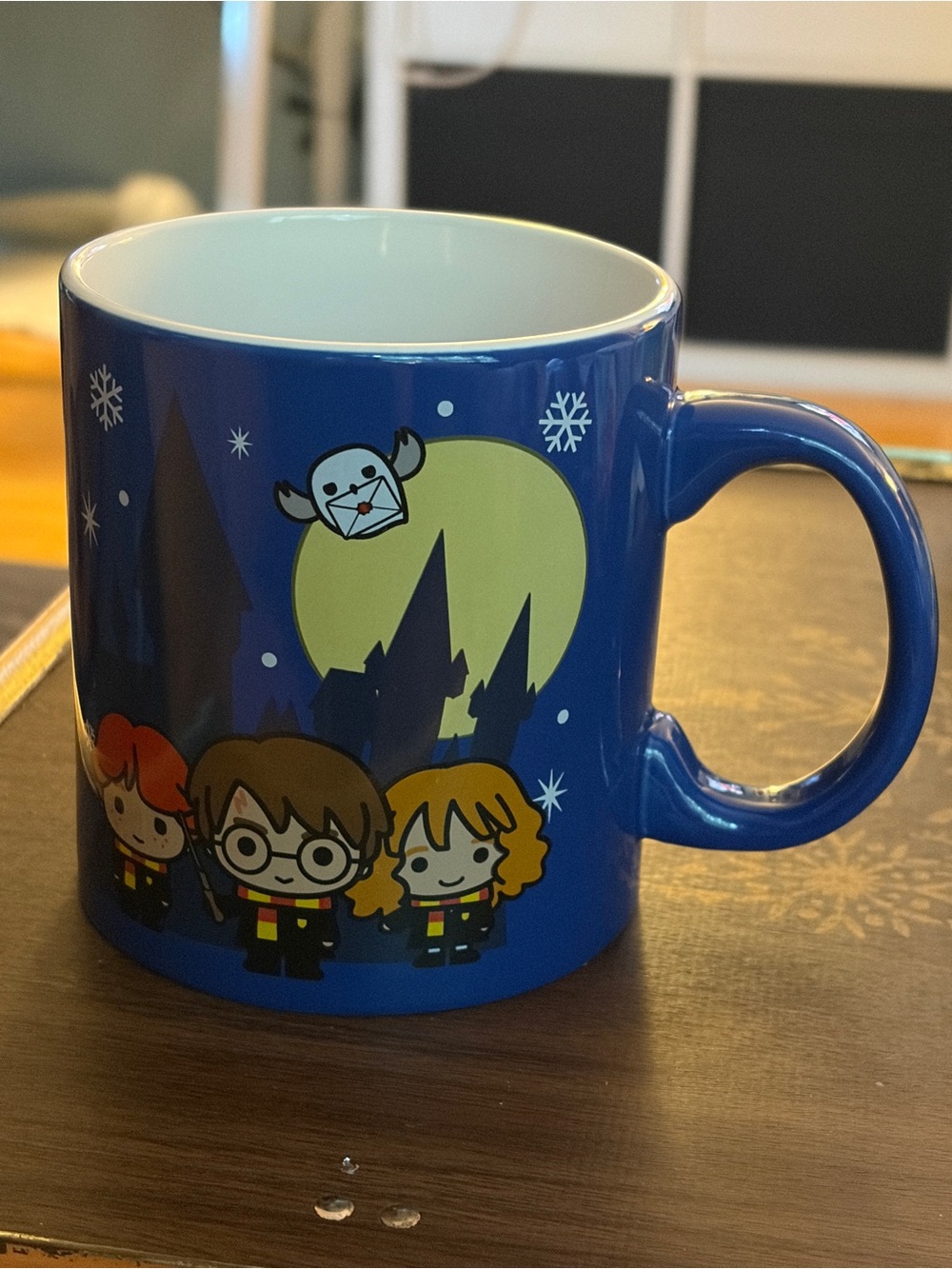 HARRY POTTER Chibi 20oz MUG 4¼"All I Want For CHRISTMAS Is My Letter To HOGWARTS